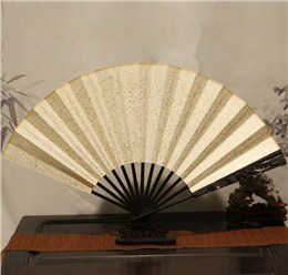 红木嵌绿檀工艺折扇