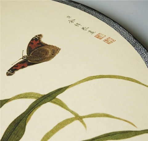 中式花鸟画装饰团扇
