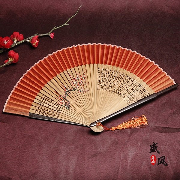 中国风女式绢布折扇